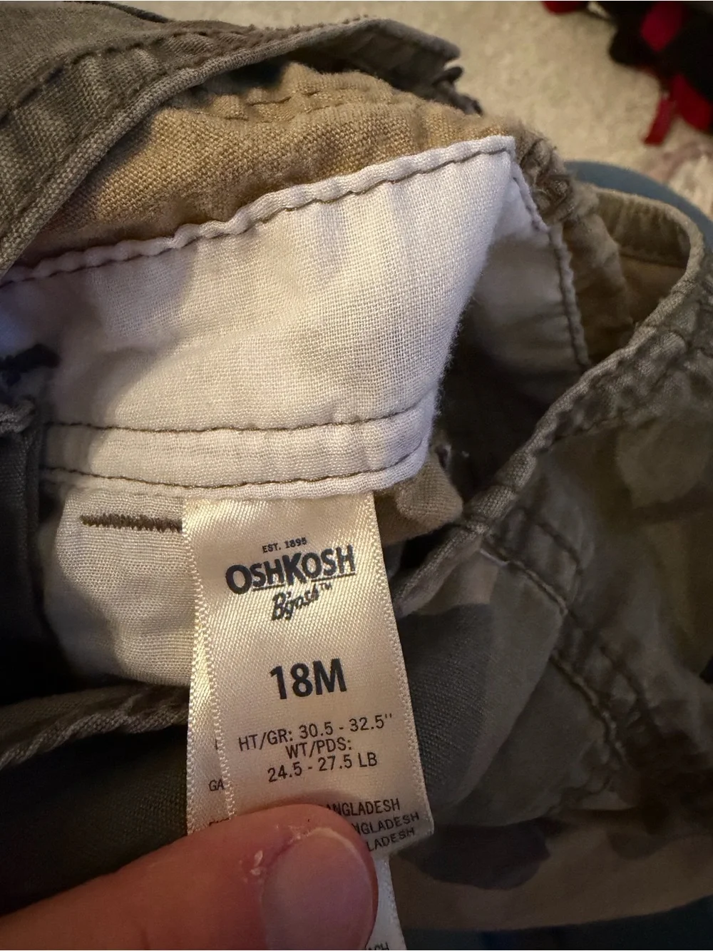 OshKosh B'gosh Kids Camouflage Overalls in Green and Brown